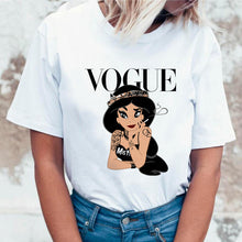 Load image into Gallery viewer, Women 2019 Summer Graphic Tee Shirt Femme Funny Princess Vogue Harajuku T Shirt Korean Tops Kawaii Streetwear Camiseta Mujer