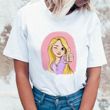 Load image into Gallery viewer, Women 2019 Summer Graphic Tee Shirt Femme Funny Princess Vogue Harajuku T Shirt Korean Tops Kawaii Streetwear Camiseta Mujer