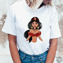 Load image into Gallery viewer, Women 2019 Summer Graphic Tee Shirt Femme Funny Princess Vogue Harajuku T Shirt Korean Tops Kawaii Streetwear Camiseta Mujer