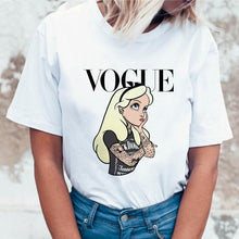 Load image into Gallery viewer, Women 2019 Summer Graphic Tee Shirt Femme Funny Princess Vogue Harajuku T Shirt Korean Tops Kawaii Streetwear Camiseta Mujer