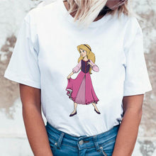 Load image into Gallery viewer, Women 2019 Summer Graphic Tee Shirt Femme Funny Princess Vogue Harajuku T Shirt Korean Tops Kawaii Streetwear Camiseta Mujer