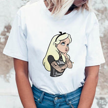 Load image into Gallery viewer, Women 2019 Summer Graphic Tee Shirt Femme Funny Princess Vogue Harajuku T Shirt Korean Tops Kawaii Streetwear Camiseta Mujer