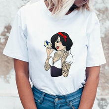 Load image into Gallery viewer, Women 2019 Summer Graphic Tee Shirt Femme Funny Princess Vogue Harajuku T Shirt Korean Tops Kawaii Streetwear Camiseta Mujer