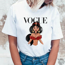 Load image into Gallery viewer, Women 2019 Summer Graphic Tee Shirt Femme Funny Princess Vogue Harajuku T Shirt Korean Tops Kawaii Streetwear Camiseta Mujer