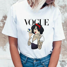 Load image into Gallery viewer, Women 2019 Summer Graphic Tee Shirt Femme Funny Princess Vogue Harajuku T Shirt Korean Tops Kawaii Streetwear Camiseta Mujer