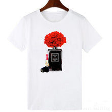 Load image into Gallery viewer, New harajuku t shirt women Flower Perfume t-shirt short sleeves Casual female tops tees