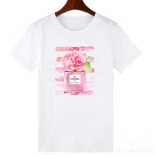 Load image into Gallery viewer, New harajuku t shirt women Flower Perfume t-shirt short sleeves Casual female tops tees